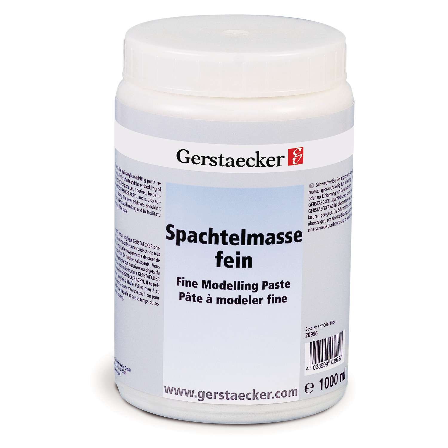 Fine Modelling Paste MODELING PASTE - WHITE - FINE - 1000ml - GERSTAECKER - Karlas Art World