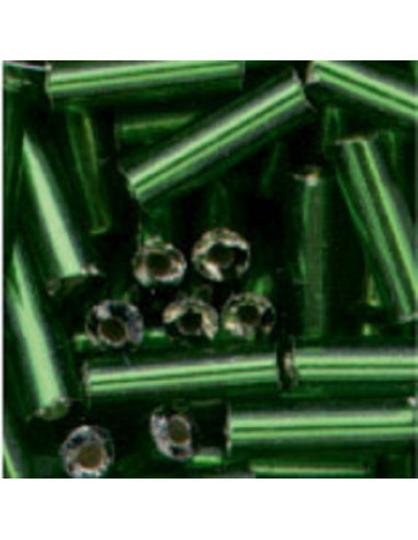 GLASS BEADS - DARK GREEN - 7x2mm - MEYCO