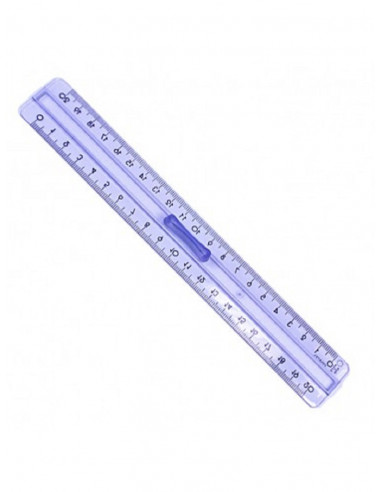 PLASTIC RULER WITH HANDLE - 20cm - PRATEL