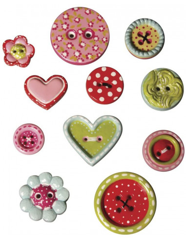 PLASTIC MOLD - BUTTONS - 3/6cm - RAYHER