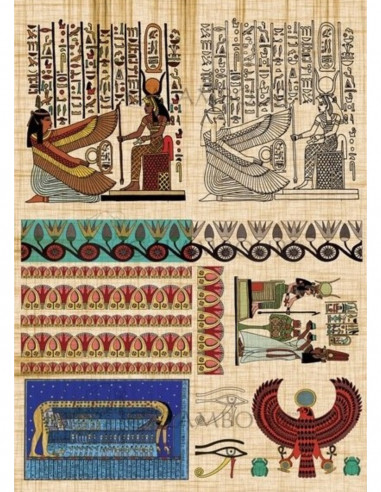 RICE PAPER - EGYPTIAN SCROLL - 35x50cm - CALAMBOUR
