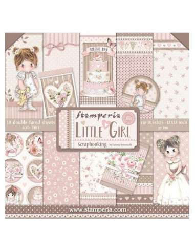 ALBUM SCRAPBOOKING - LITTLE GIRL - 30.5x30.5cm - STAMPERIA