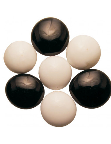 GLASS NUGGET - BLACK & WHITE OPAQUE - ⌀ 15/20mm - MOSAIKSTEIN