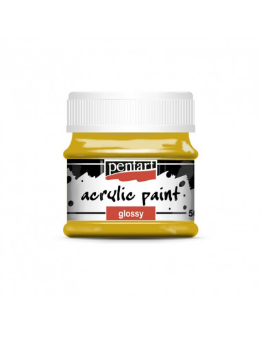 ACRYLIC GLOSSY - YELLOW OCHRE - 50ml - PENTART