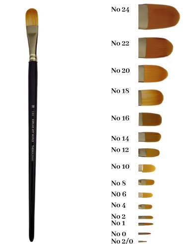 BRUSH OVAL - GOLDEN SYNTHETIC HAIR - SERIES 296 - KARLAS