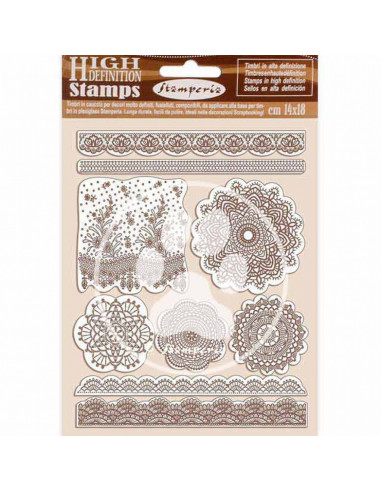 RUBBER STAMP - PASSION LACE - 14x18cm - STAMPERIA