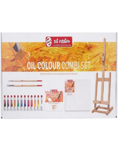 OIL SET - 17pcs - WITH EASEL - ART CREATION