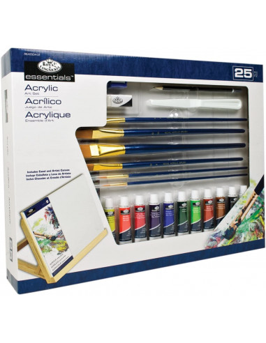 ACRYLIC SET - 25pcs - WITH WOODEN EASEL - Royal & Langnickel