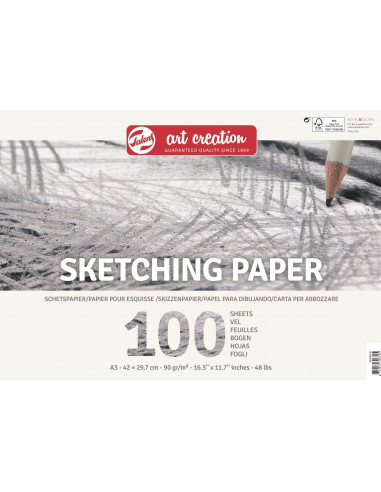 SKETCHING BLOCK - 29.7x42cm (A3) - 90gr - 100 SHEETS - ART CREATION