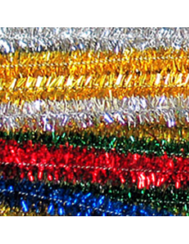PIPE CLEANERS - ASSORTED METALLIC COLORS - 10pcs - MEYCO
