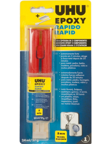 EPOXY GLUE 2 COMPONENTS - 27gr - UHU