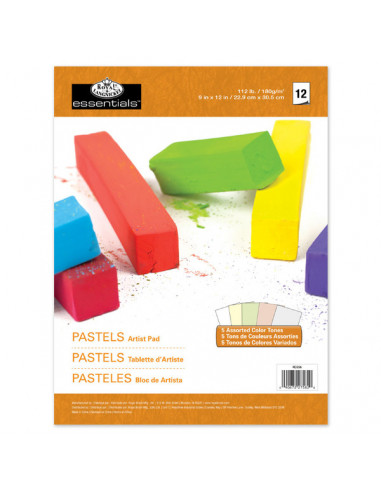 PASTEL BLOCK - 22.9x30.5cm - 180gr - 12 SHEETS - Royal & Langninckel