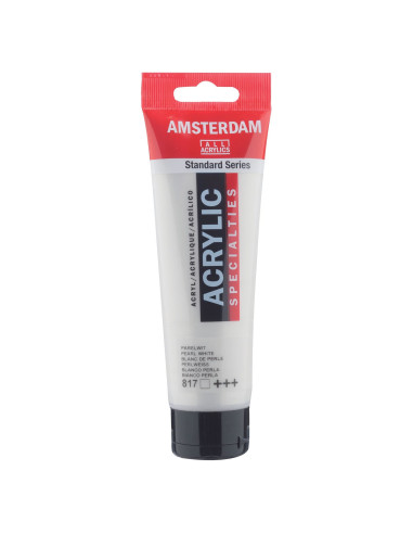 ACRYLIC METALLIC - PEARL WHITE (817) - 120ml - AMSTERDAM