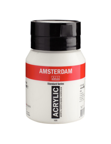 ACRYLIC - TITANIUM WHITE ( 105 ) - 500ml - AMSTERDAM