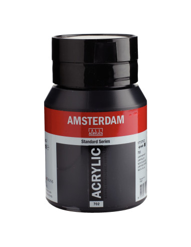 ACRYLIC - LAMP BLACK ( 702 ) - 500ml - AMSTERDAM