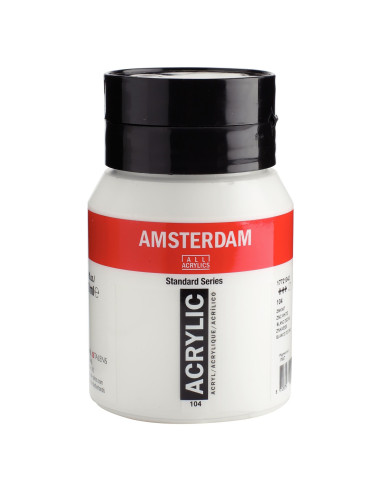 ACRYLIC - ZINC WHITE ( 104 ) - 500ml - AMSTERDAM