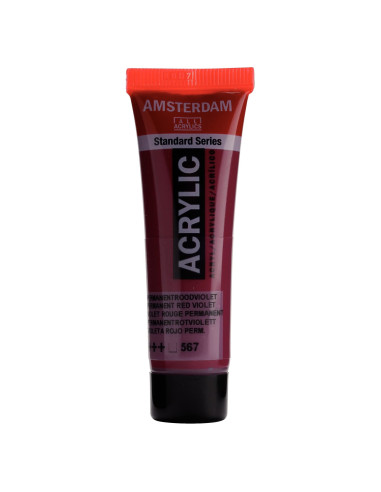 ACRYLIC - PERMANENT RED VIOLET ( 567 ) - 20ml - AMSTERDAM
