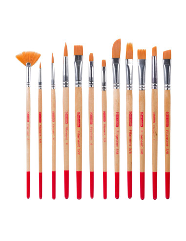 SET OF SYNTHETIC BRUSHES - 12pcs - ART CREATION