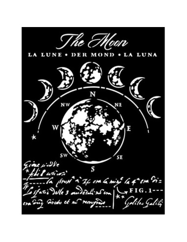 STENCIL - COSMOS INFINITY THE MOON - 20x25cm - STAMPERIA