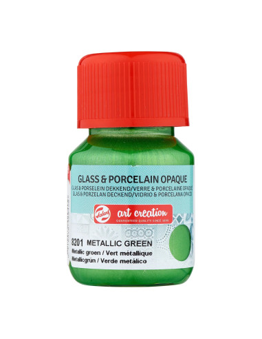 COLOR FOR GLASS & PORCELAIN - METAL GREEN - 30ml - TALENS