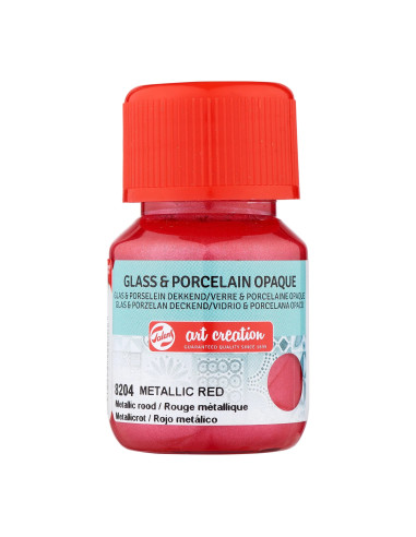 COLOR FOR GLASS & PORCELAIN - METAL RED - 30ml - TALENS