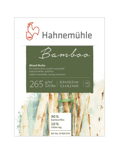 BAMBOO BLOCK MINI PAD - 8x10.5cm - 265gr - 10 ΦΥΛΛΑ - HAHNEMUHLE