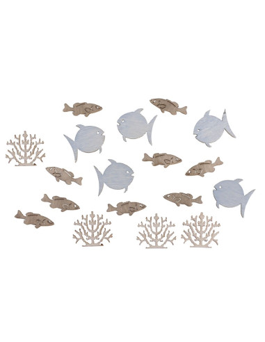 DECORATIVE FISH & CORAL - 20pcs - 2cm - RAYHER