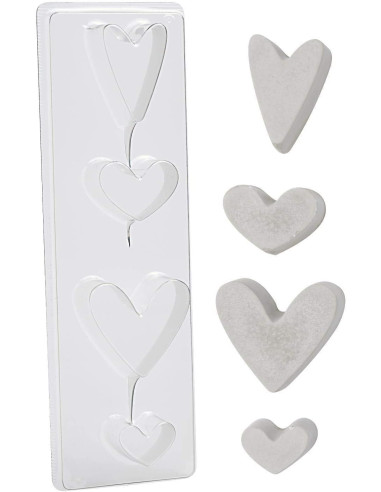 SOAP MOLD - HEARTS - RAYHER