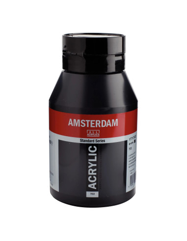 ACRYLIC - LAMP BLACK ( 702 ) - 1000ml - AMSTERDAM