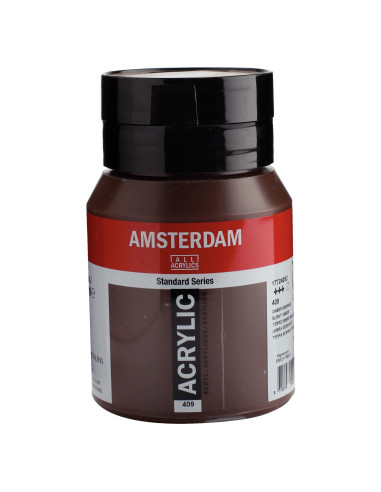 ACRYLIC - BURNT UMBER ( 409 ) - 500ml - AMSTERDAM