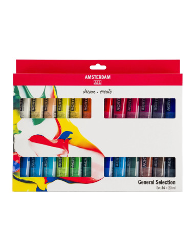 ACRYLIC SET - 24 COLOURS - 20ml - TALENS