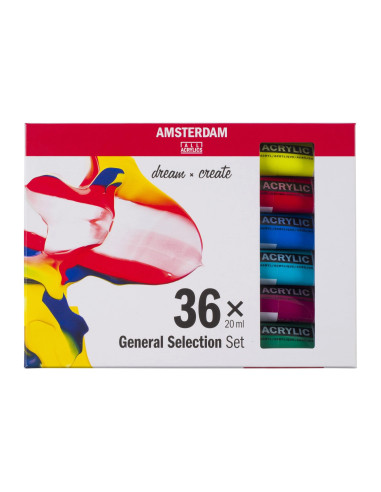 ACRYLIC SET - 36 COLOURS - 20ml - TALENS