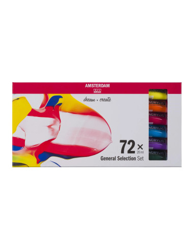 ACRYLIC SET - 72 COLOURS - 20ml - TALENS