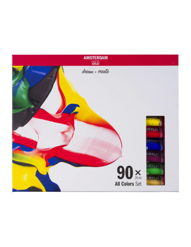 ACRYLIC SET - 90 COLOURS - 20ml - TALENS