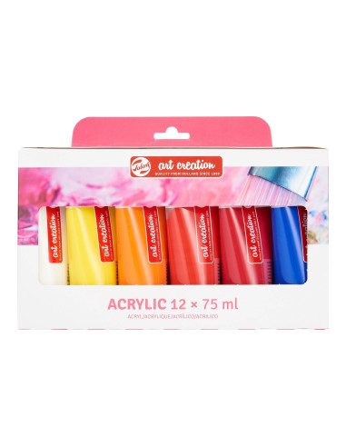 ACRYLIC SET - 12 COLOURS - 75ml - TALENS