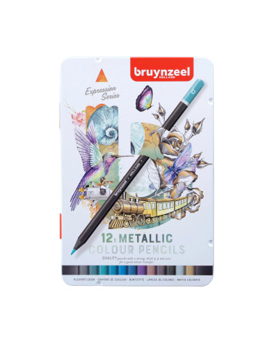 copy of COLOR PENCILS - 12 COLORS IN A METAL CASE - BRUYNZEEL