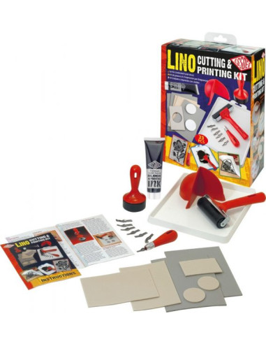 ENGRAVING SET FOR BEGINNERS - LINO CUTTING & PRINTING KIT - ESSDEE