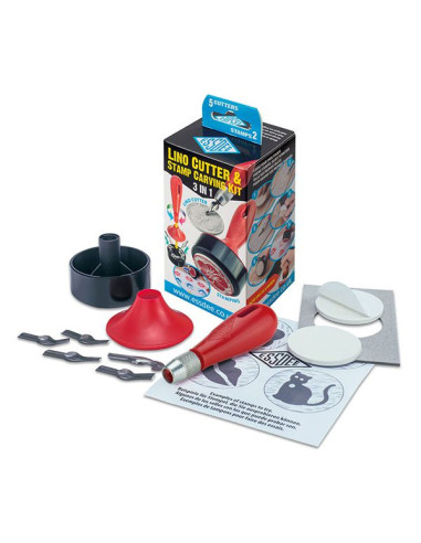 ENGRAVING SET FOR BEGINNERS - LINO CUTTER & STAMP CARVING KIT - ESSDEE