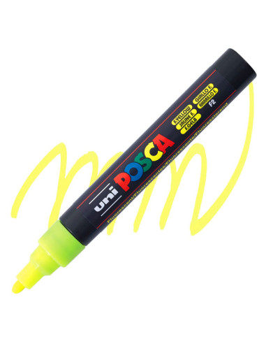 POSCA MARKER - FLUO YELLOW - 5M (1.8 - 2.5mm) - UNI - BALL