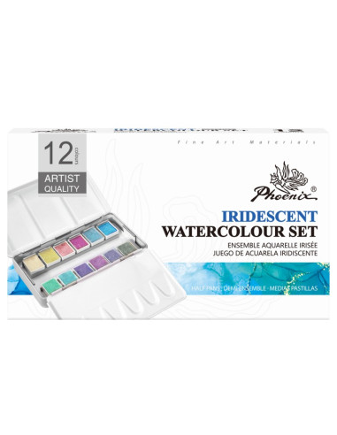 WATERCOLOR SET - 12 IRIDESCENT COLORS - PHOENIX