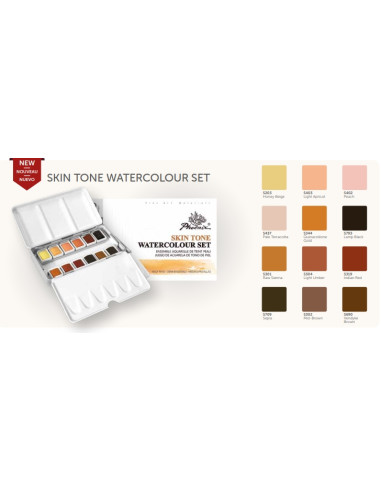 WATERCOLOR SET - 12 SKIN COLORS - PHOENIX