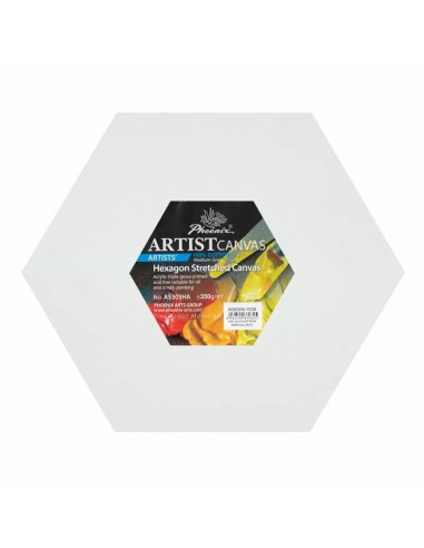 STRETCHED CANVAS HEXAGON - 20cm - PHOENIX