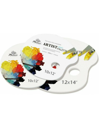 PAPER PALETTE OVAL - 25x30cm - 250gr - 40 SHEETS - PHOENIX