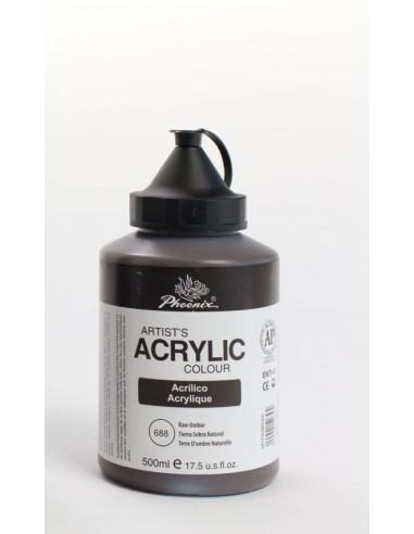 ACRYLIC - RAW UMBER - 500ml - PHOENIX