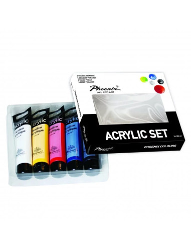 ACRYLIC SET - 5 COLORS - 100ml - PHOENIX