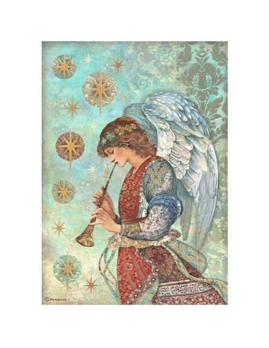 RICE PAPER - CHRISTMAS GREETINGS ANGEL - 21x29.7cm (Α4) - STAMPERIA