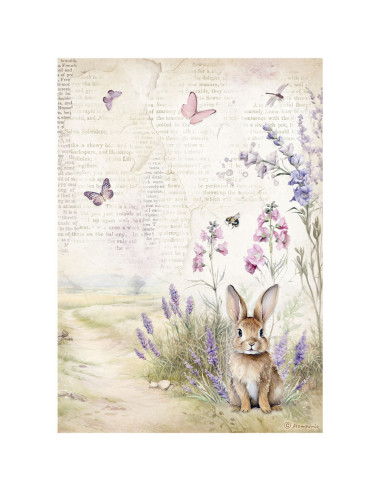 RICE PAPER - LAVENDER BUNNY - 21x29.7cm (Α4) - STAMPERIA