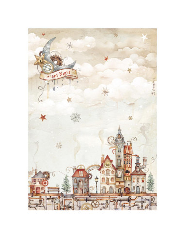 RICE PAPER - GEAR UP FOR CHRISTMAS COZY HOUSES - 21x29.7cm (Α4) - STAMPERIA