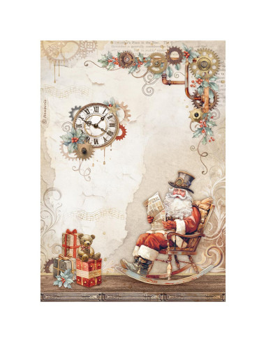 RICE PAPER - GEAR UP FOR CHRISTMAS SANTA CLAUS - 21x29.7cm (Α4) - STAMPERIA