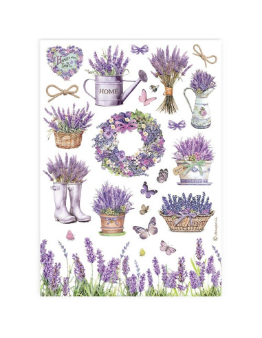 RICE PAPER - PROVENCE ACCESSORIES - 21x29.7cm (Α4) - STAMPERIA